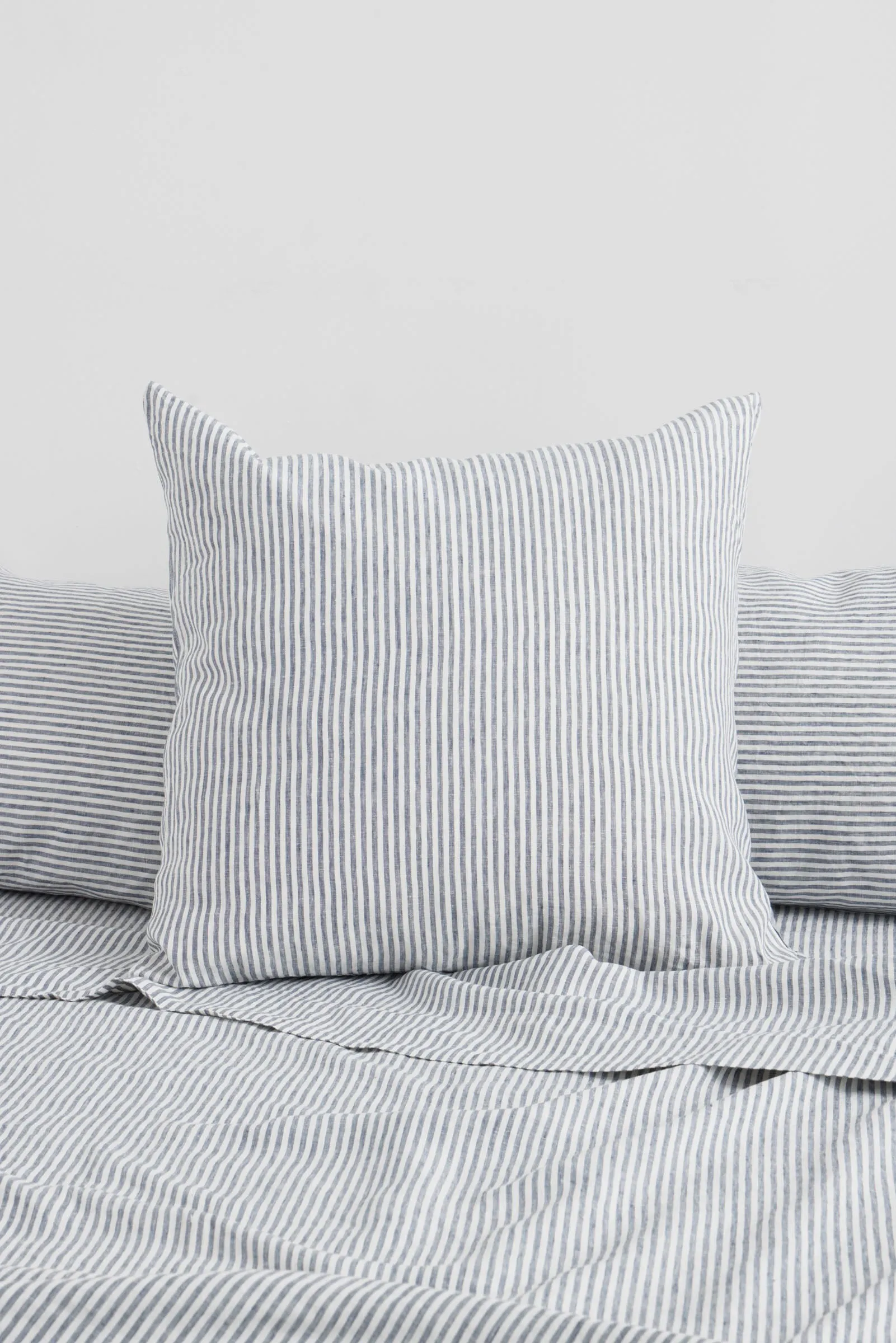 Linen European Pillow Case Ocean Stripe