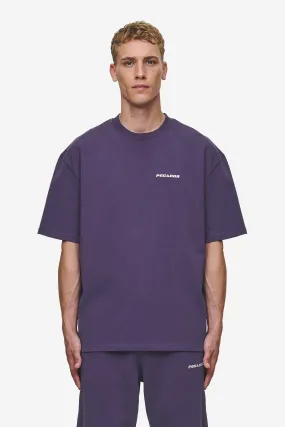 Logo Oversized Tee Washed Deep Purple