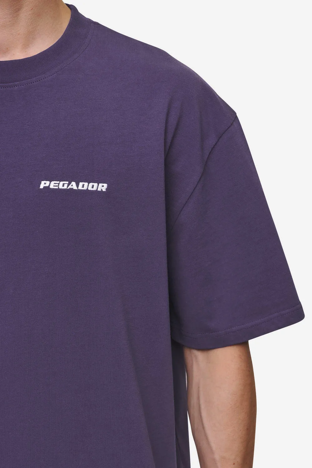 Logo Oversized Tee Washed Deep Purple