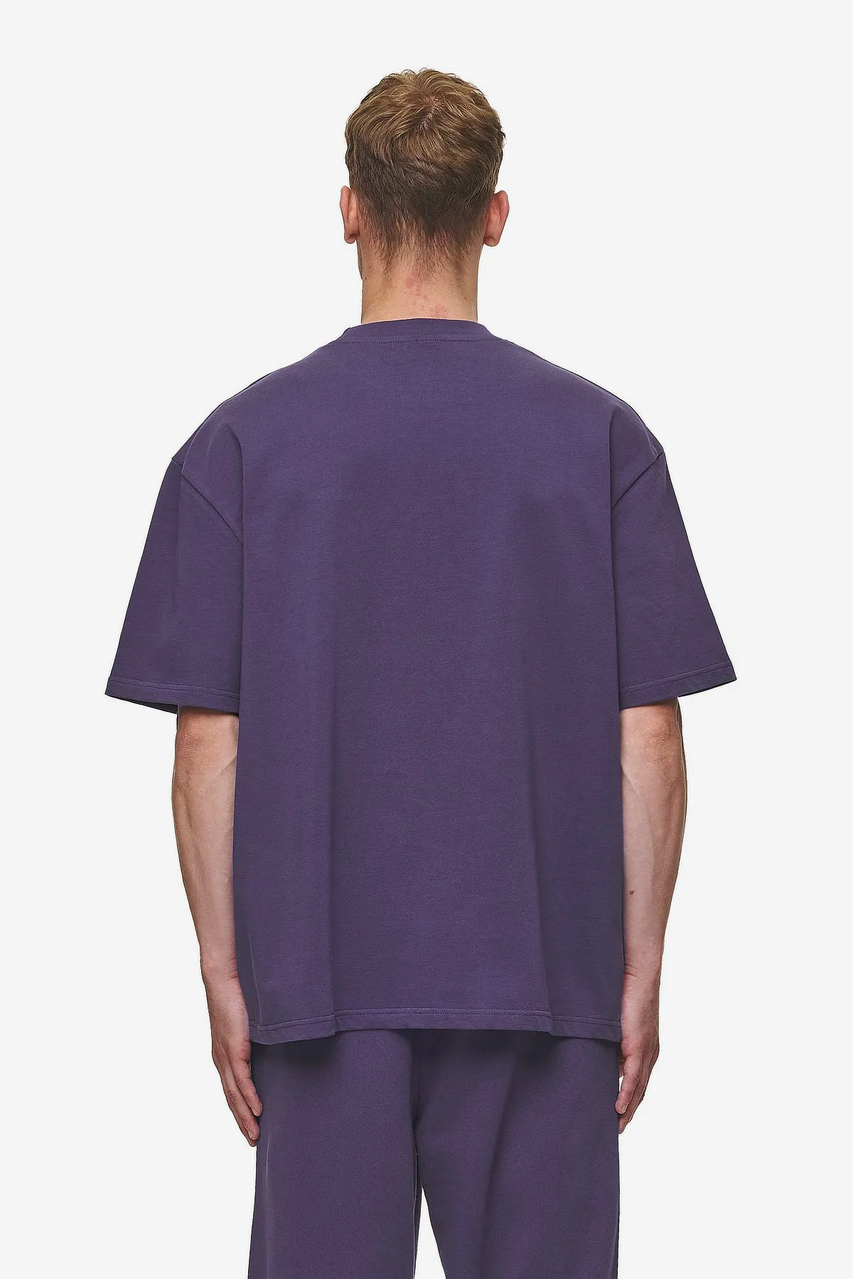 Logo Oversized Tee Washed Deep Purple