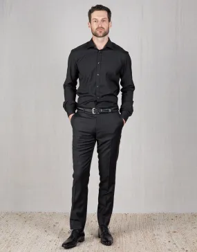 Lotus Black Twill Suit Trouser