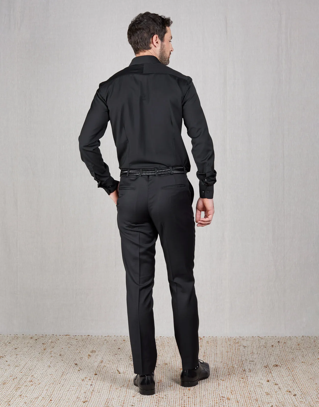 Lotus Black Twill Suit Trouser