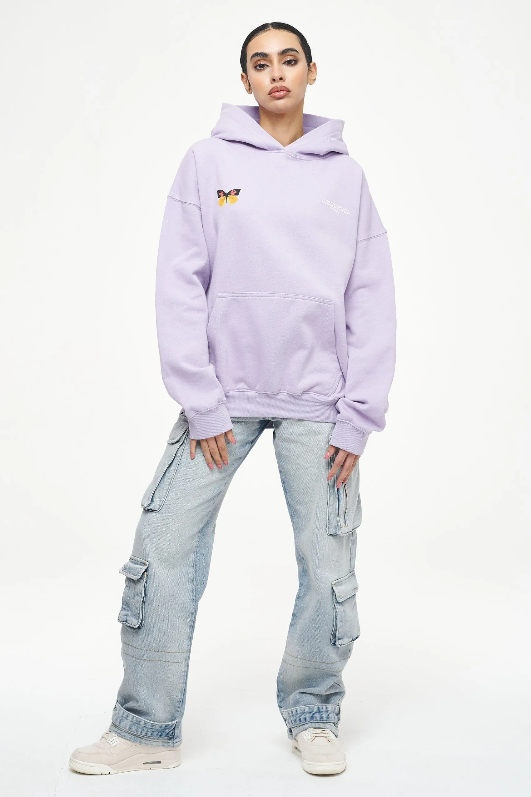 Mace Oversized Hoodie Vintage Washed Purple Paste