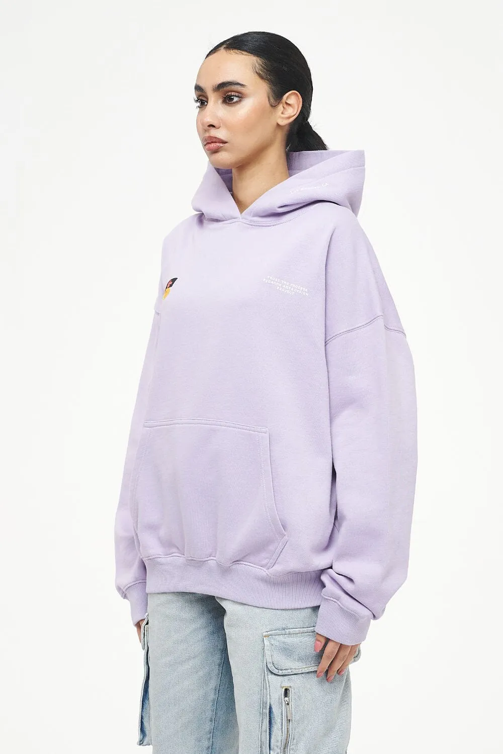 Mace Oversized Hoodie Vintage Washed Purple Paste