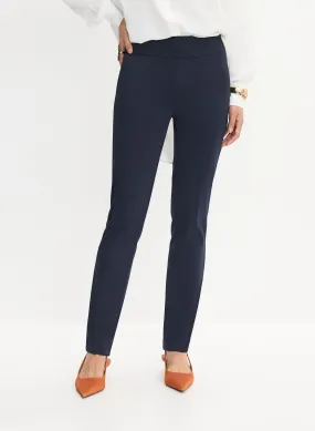 Madison Pull-On Straight-Leg Pants