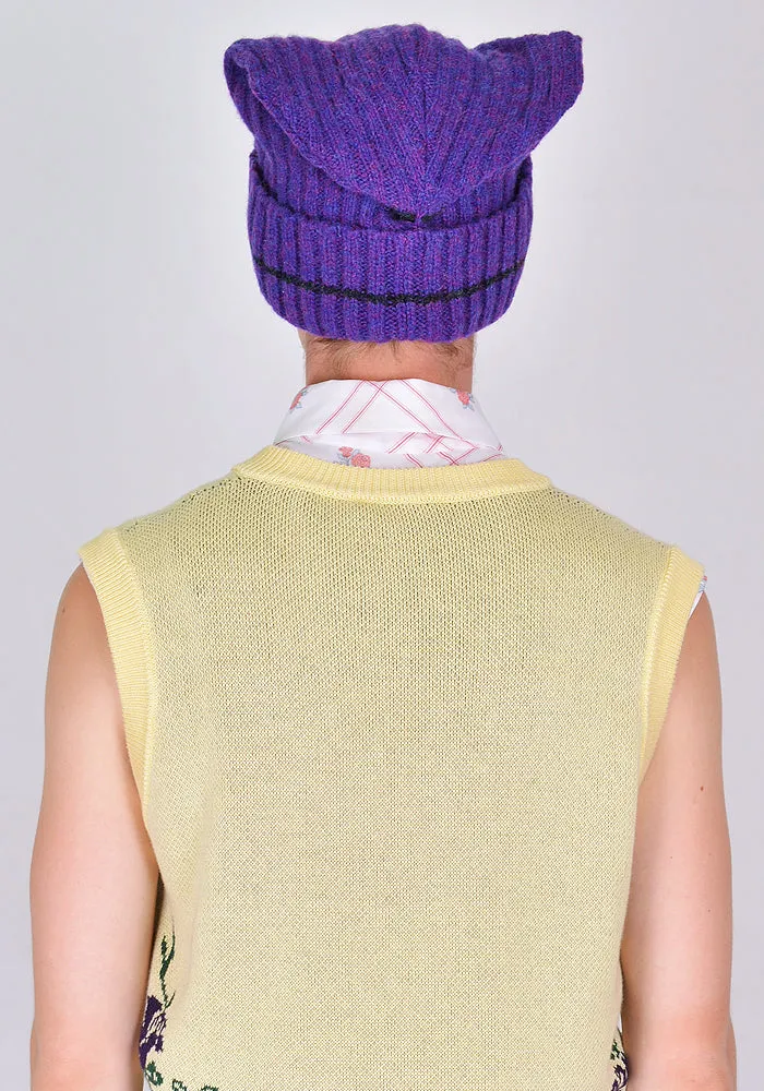 MARNI CLZC0047Q0 KNIT HAT PURPLE