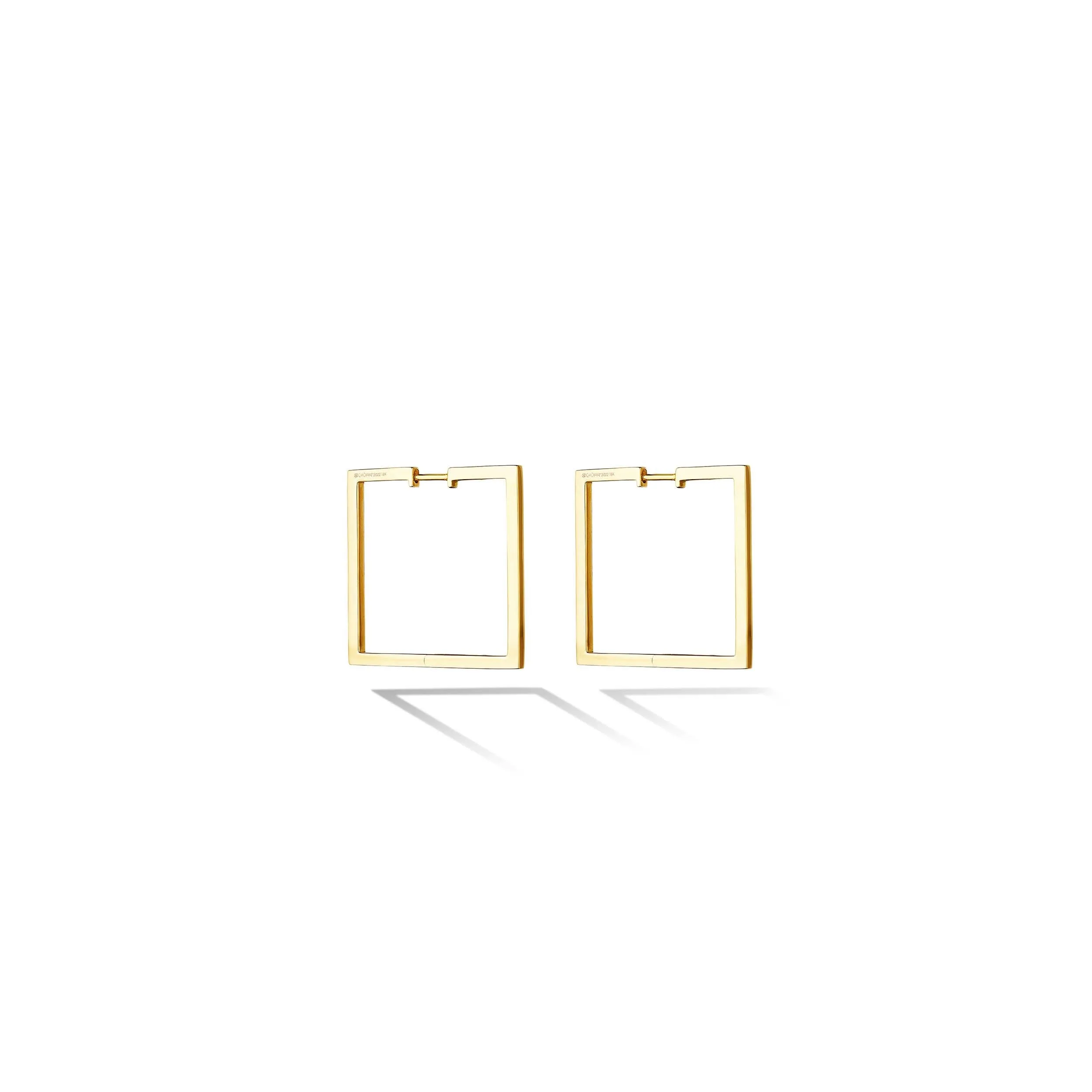 Medium Yellow Gold Foundation Hoop Earrings