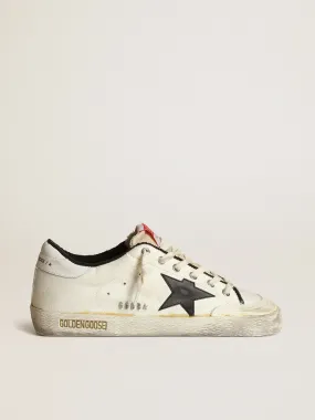 Men's Super-Star LTD in beige canvas with black star