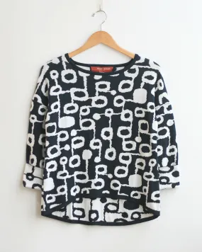 Miró Jacquard Pima Cotton Reversible Pullover Sweater