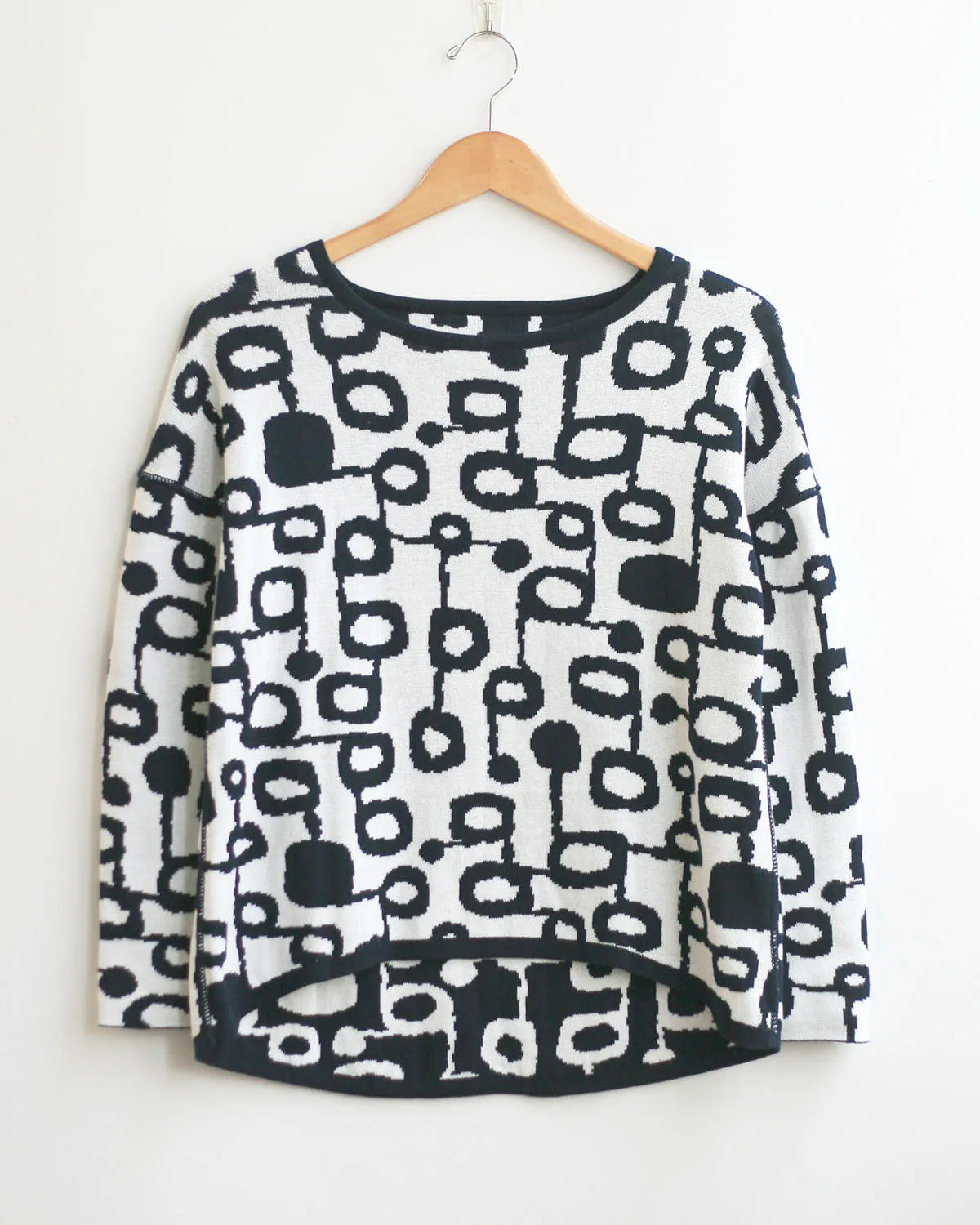 Miró Jacquard Pima Cotton Reversible Pullover Sweater