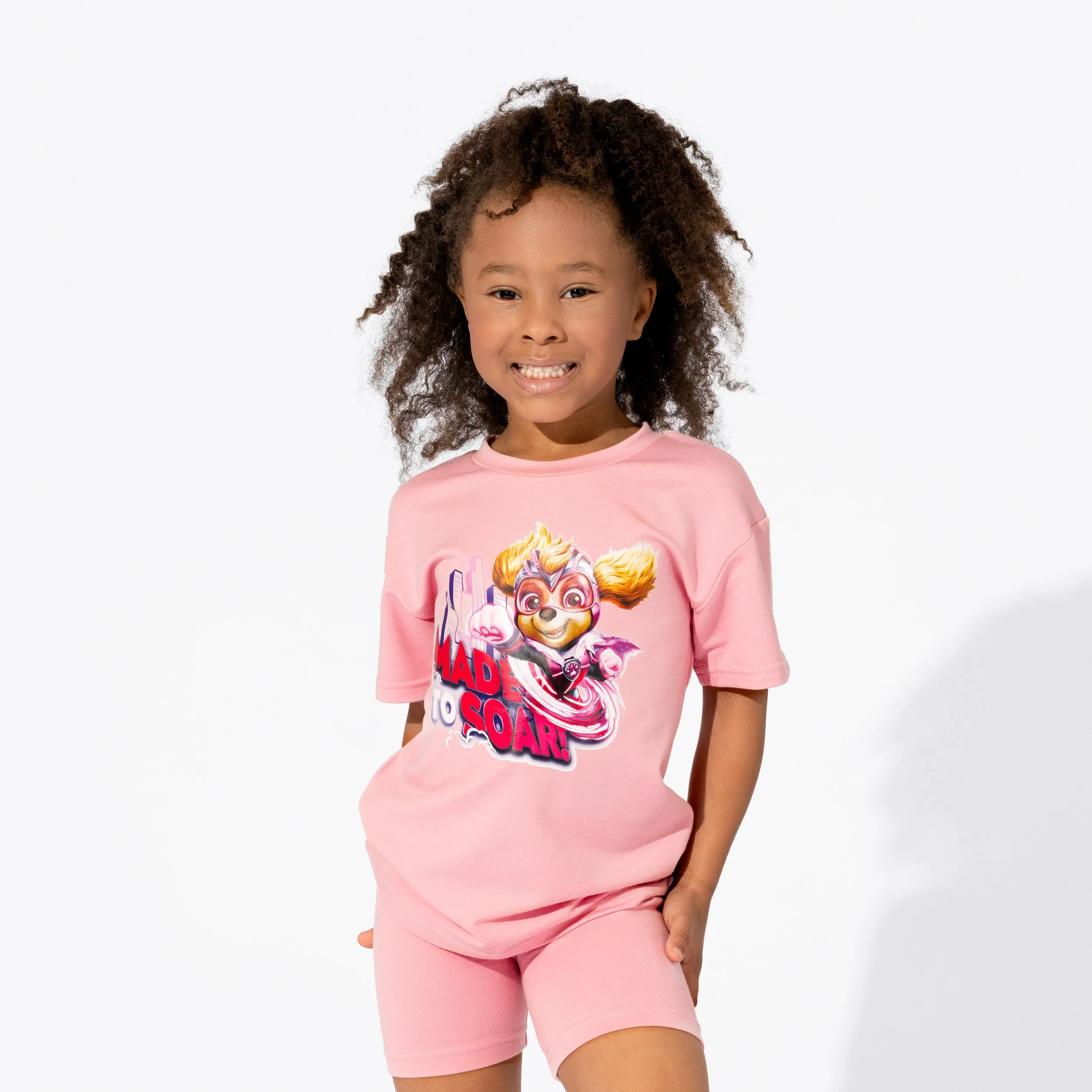 PAW Patrol: The Mighty Movie Skye Dusty Rose Bamboo Terry Kids Oversized T-Shirt