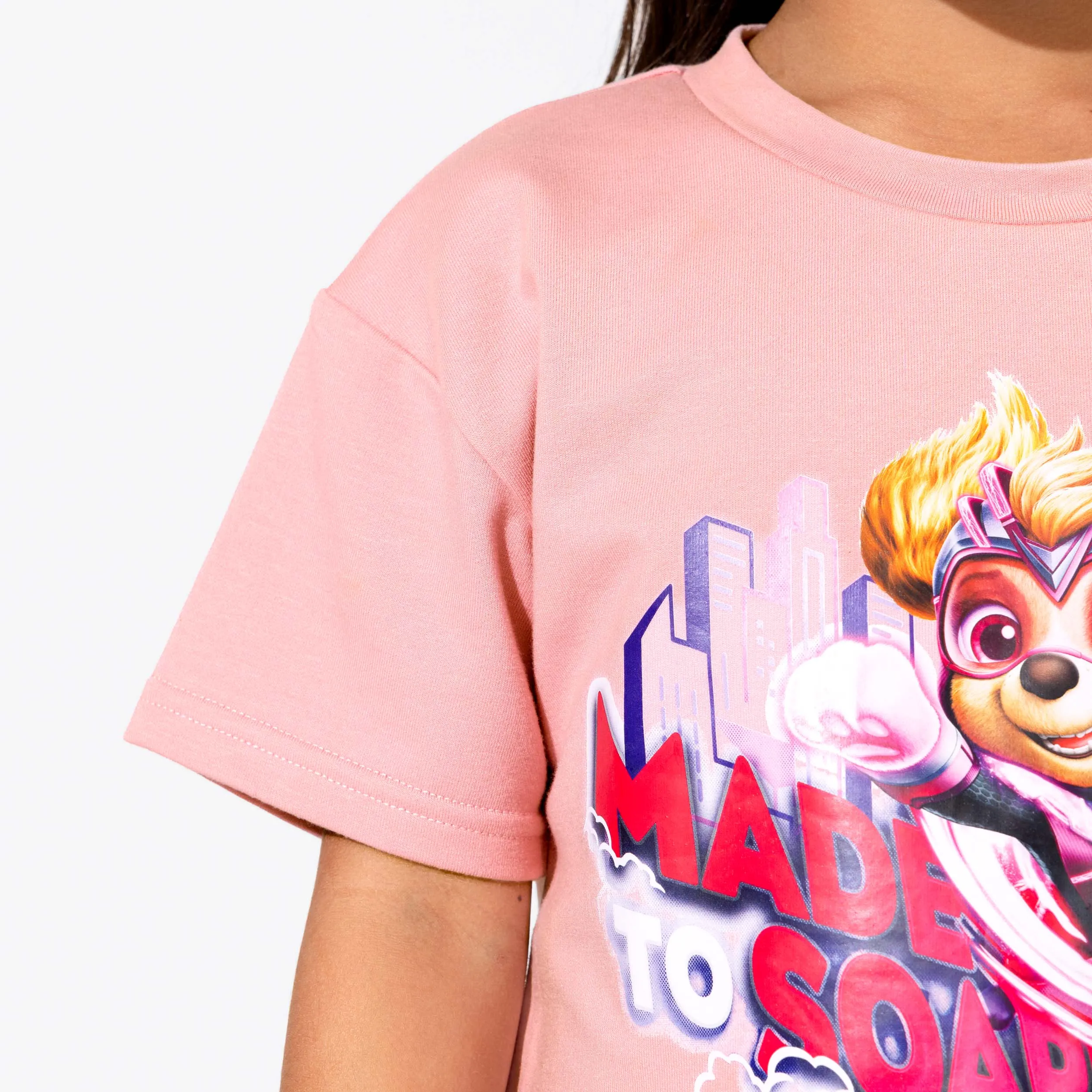 PAW Patrol: The Mighty Movie Skye Dusty Rose Bamboo Terry Kids Oversized T-Shirt