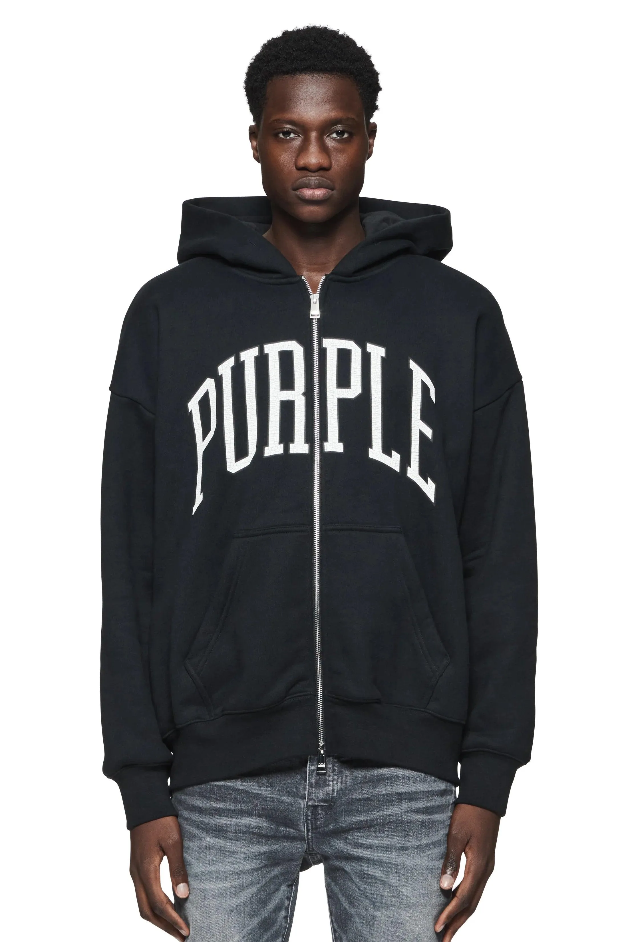 PURPLE BRAND P460 Collegiate Zip Up Hoodie