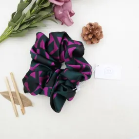 Purple Oversized Geo Print Scrunchie