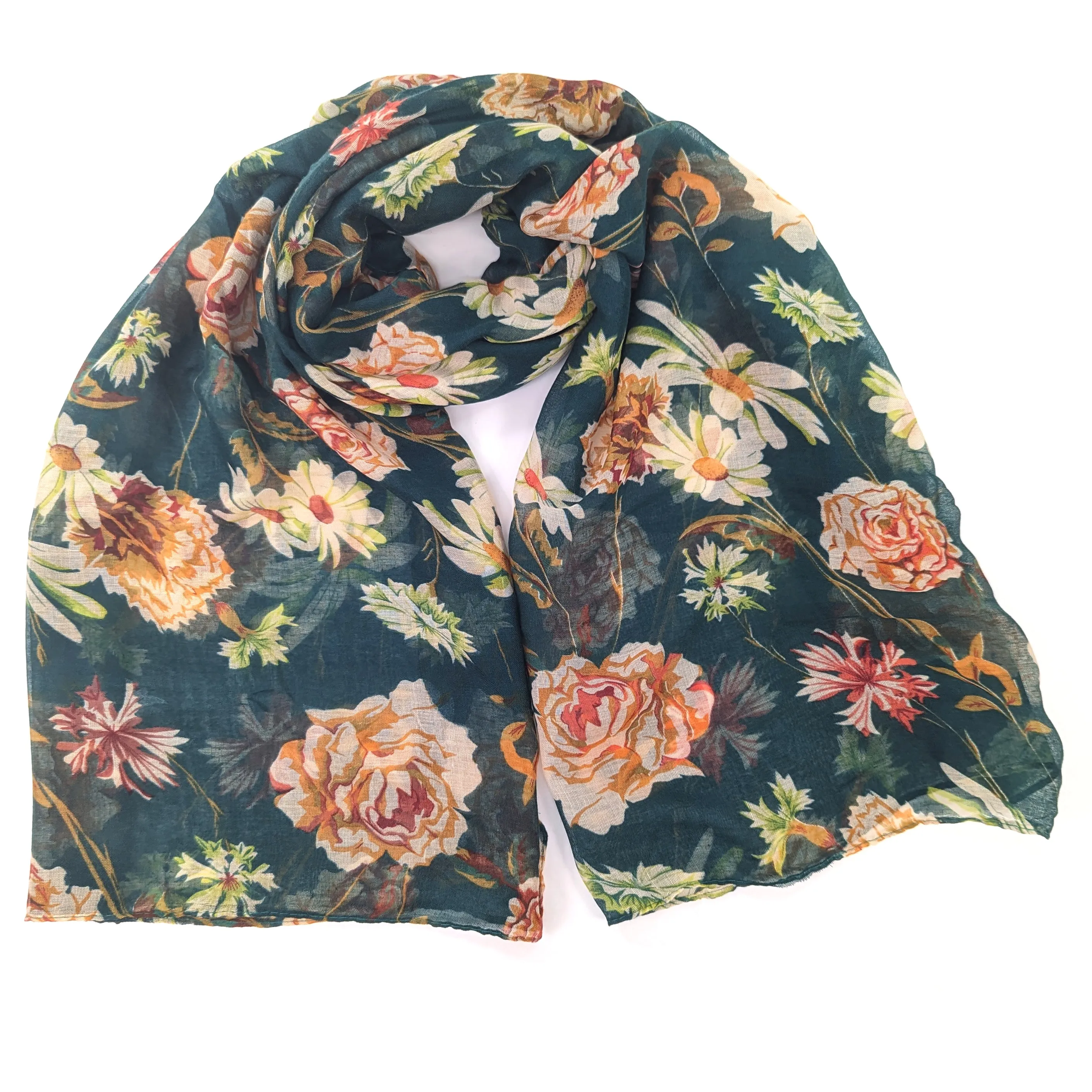 Rose and Daisy Scarf