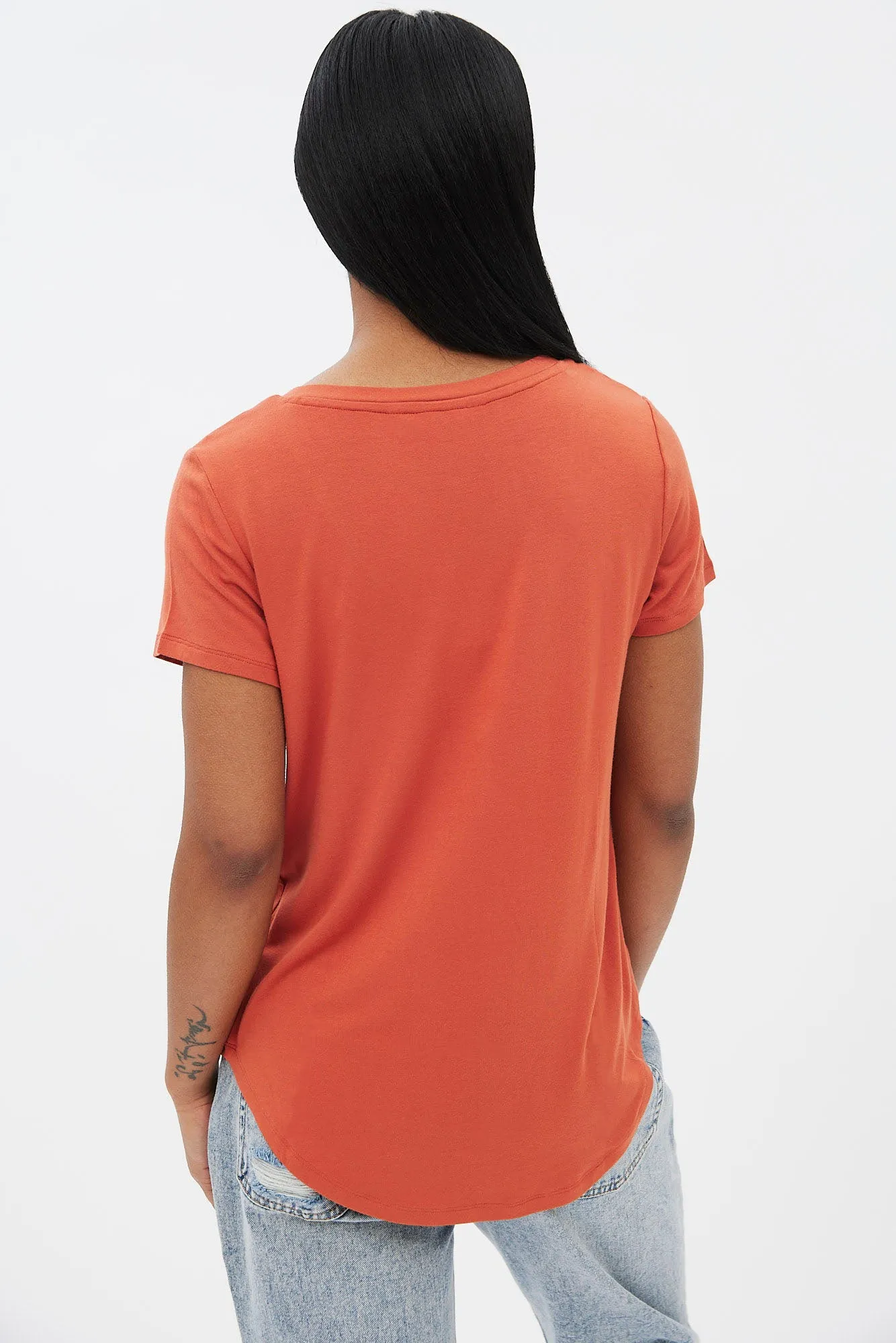 Short Sleeve V-Neck Relaxed Tee