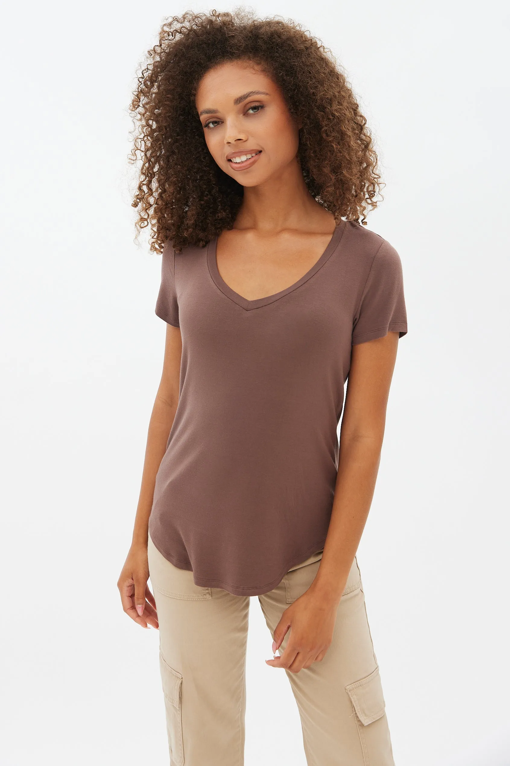 Short Sleeve V-Neck Relaxed Tee