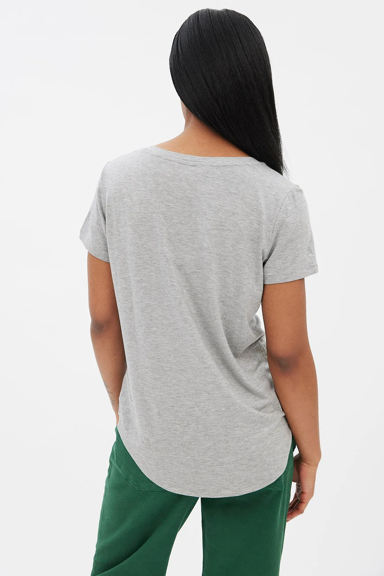 Short Sleeve V-Neck Relaxed Tee