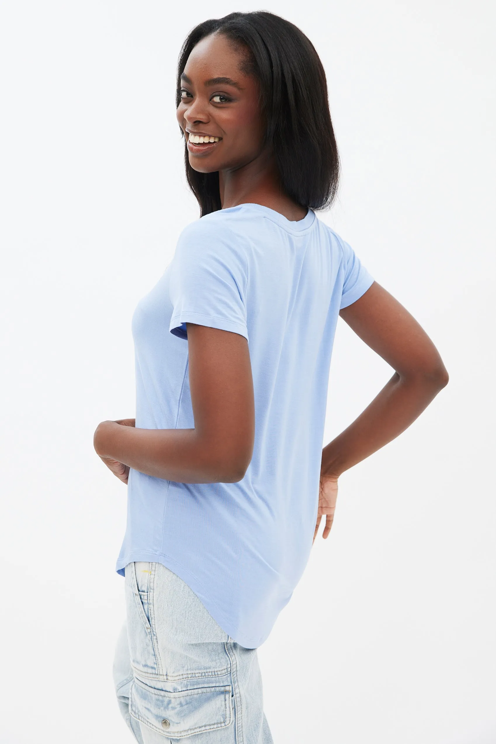 Short Sleeve V-Neck Relaxed Tee