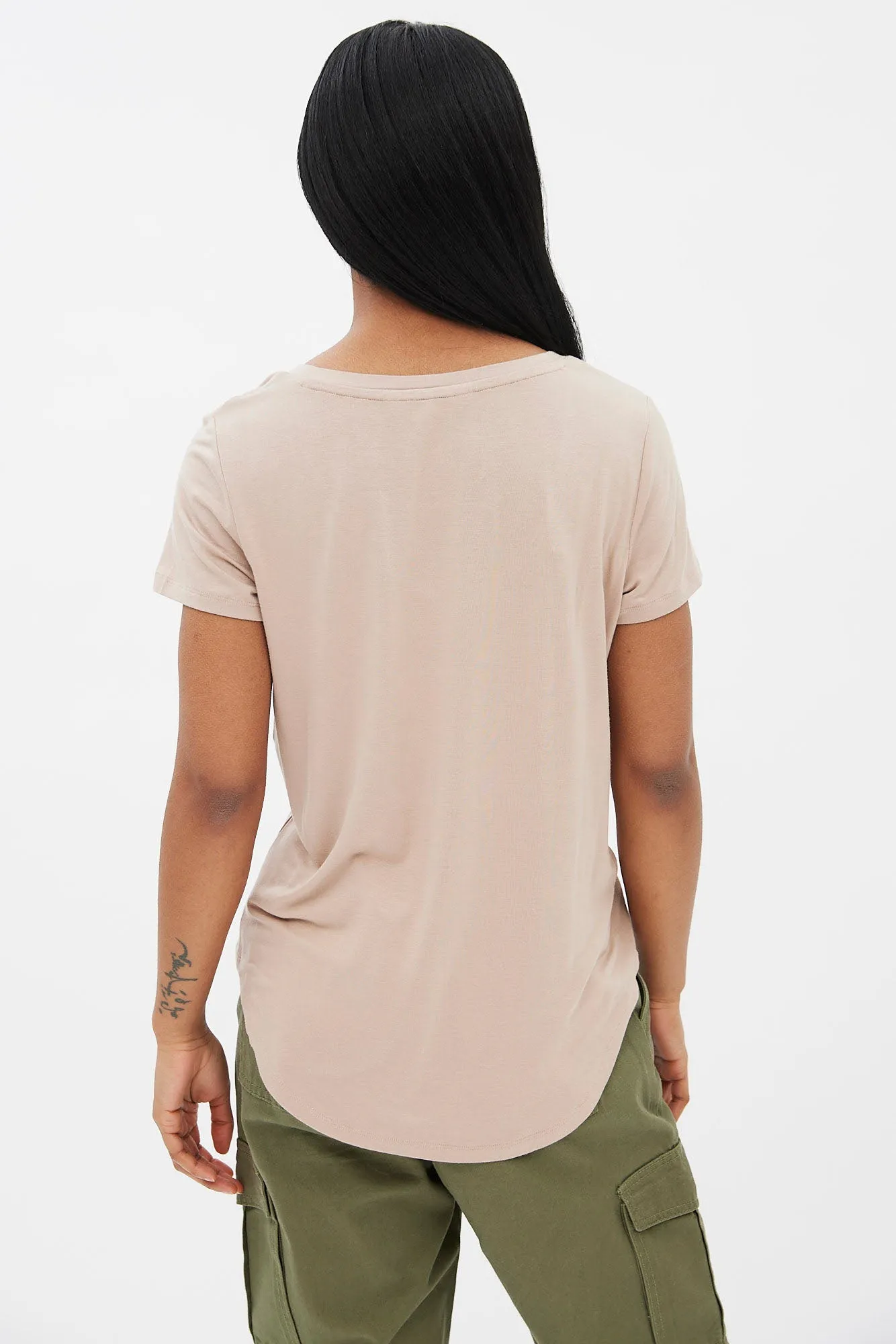 Short Sleeve V-Neck Relaxed Tee