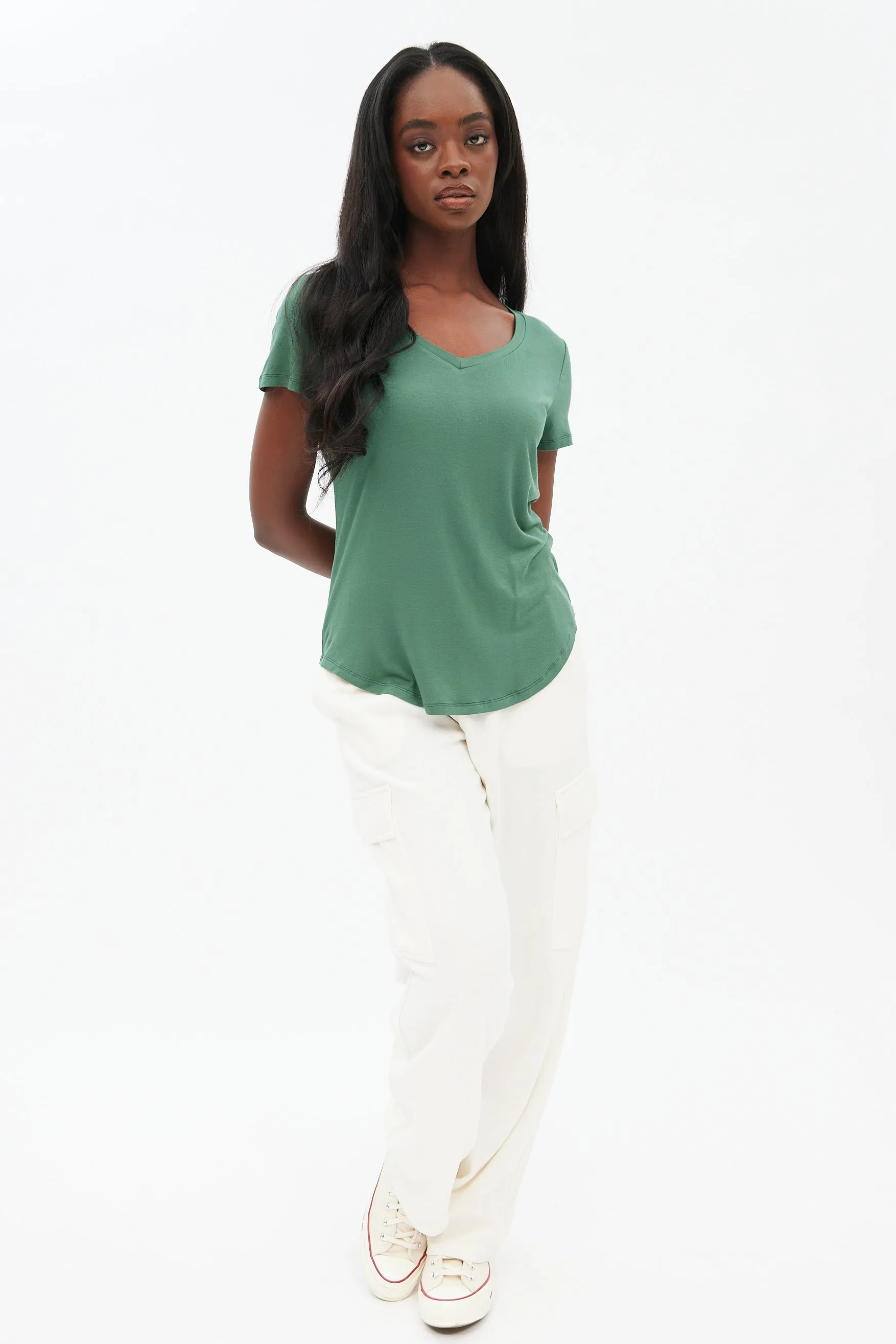 Short Sleeve V-Neck Relaxed Tee