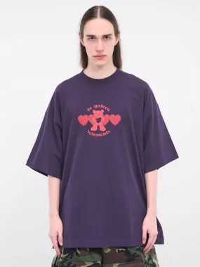 'Te Quiero' Logo Oversized Tee (UE64TR240P-PURPLE)