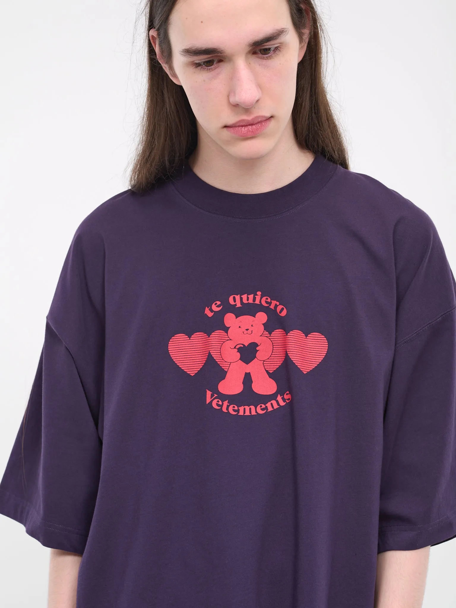 'Te Quiero' Logo Oversized Tee (UE64TR240P-PURPLE)