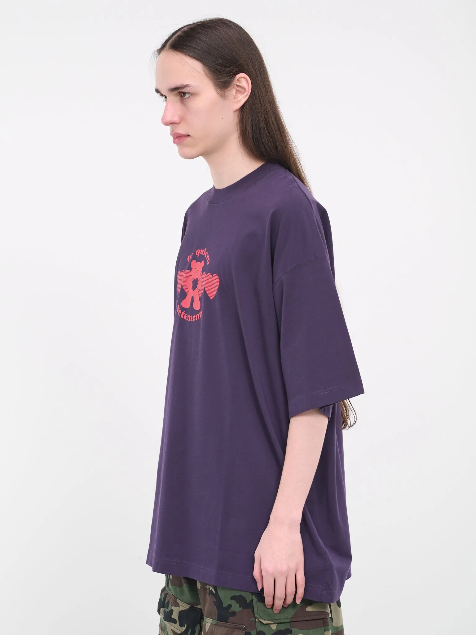 'Te Quiero' Logo Oversized Tee (UE64TR240P-PURPLE)