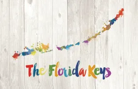 The Florida Keys Paint Splatter Silhouette