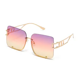 Women's Fevani Purple Square Oversized Sunglasses